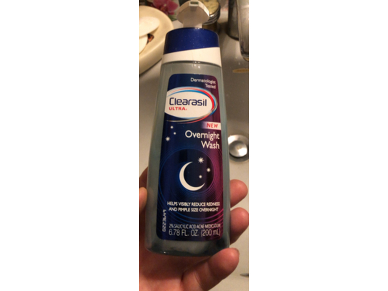 Clearasil Ultra Overnight Wash, 6.78 fl oz/200 mL