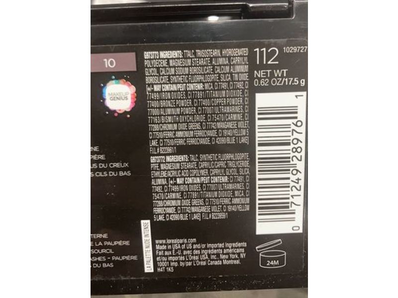 L'oreal La Palette Nude Intense, 0.62 oz/17.5 g