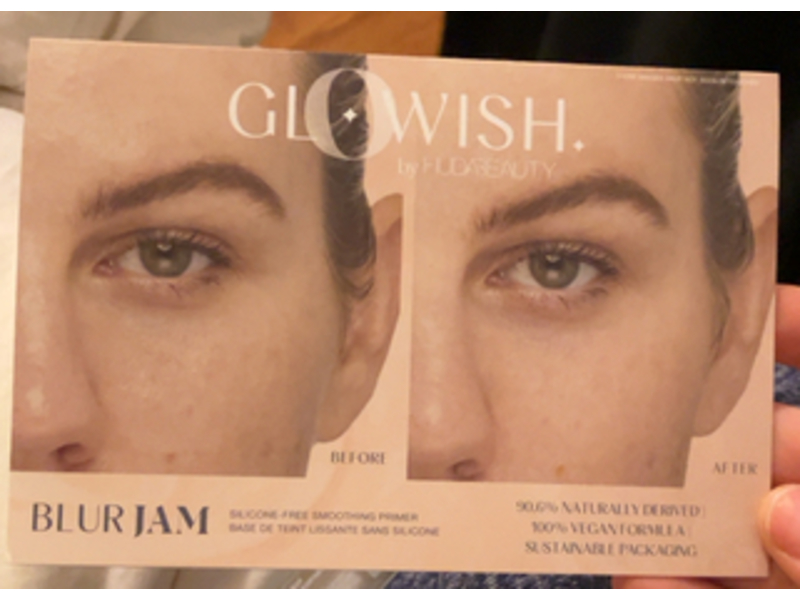 Huda Beauty Glowish Blur Jam Smoothing Primer, 0.023 fl oz/0.7 mL