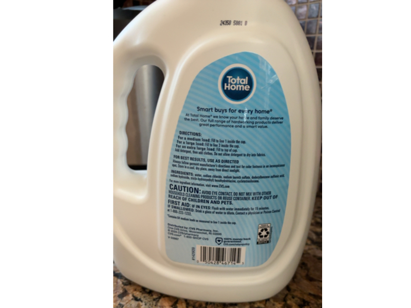 Total Home Laundry Detergent, 64 Loads, 100 fl oz/2.95 L