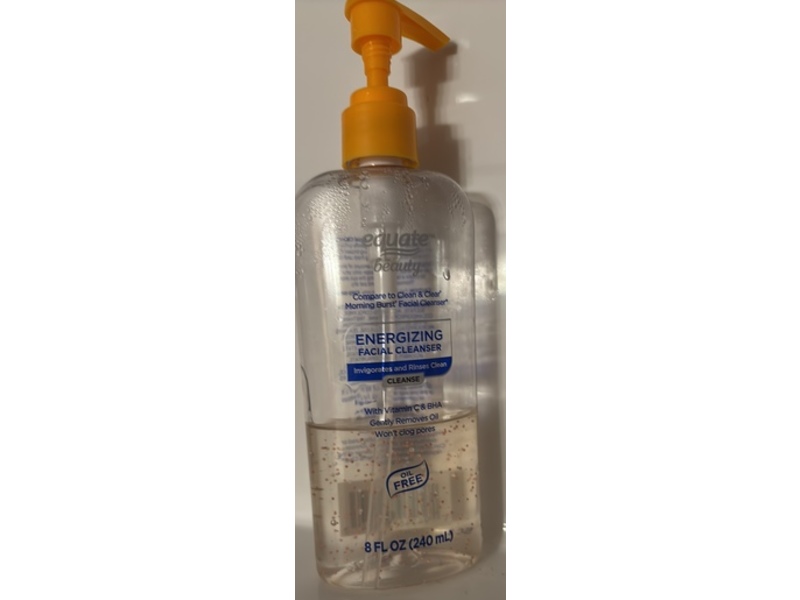 Equate Energizing Facial Cleanser, Vitamin C & Bha, 8 fl oz/240 mL