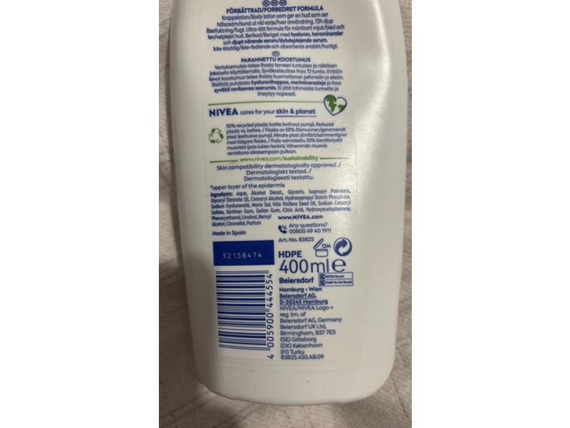 Nivea Express Hydration, 400 mL