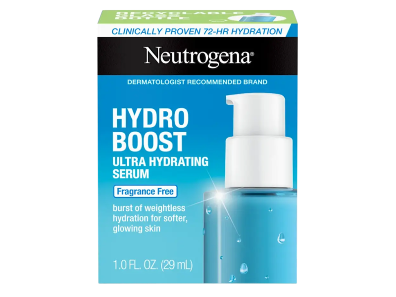 Neutrogena Hydro Boost Ultra Hydrating Serum, Fragrance Free, 1 fl oz/29 mL