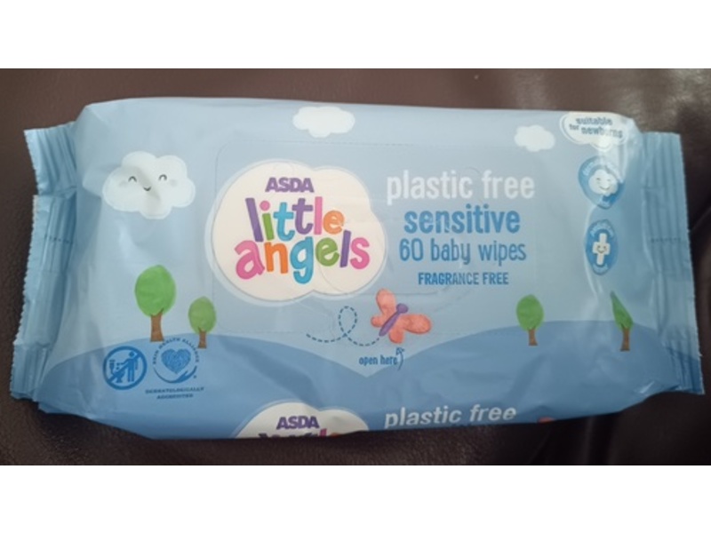Little Angels ASDA Sensitive Baby Wipes, 60 Count
