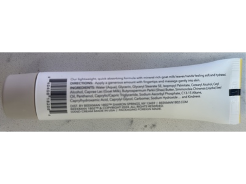 Beekman 1802 Pure Goat Milk Hand Cream , 0.5 fl oz/15 mL