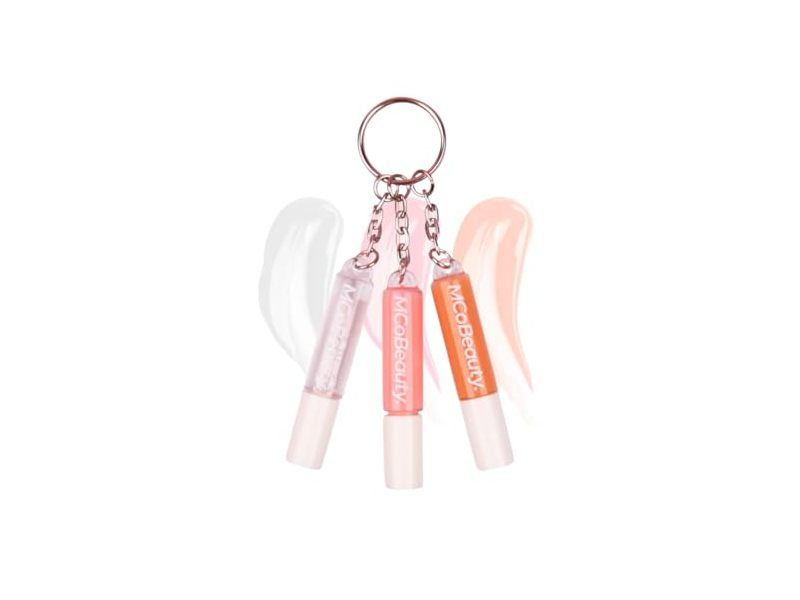 Mcobeauty Lip Gloss Trio 3 In 1 Keyring, 0.084 fl oz/2.5 mL, 3 Count