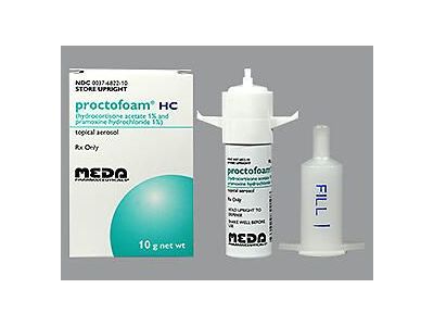 Proctofoam-HC (hydrocortisone) Hemorrhoidal Foam 1%, 15 g, Meda Pharmaceutical (RX)