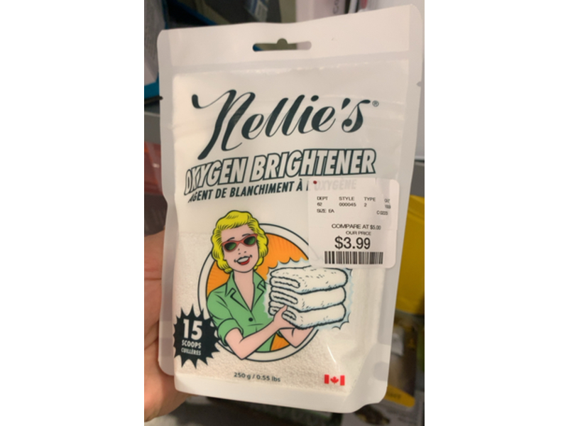 Nellie Oxygen Brightener, 15 Loads, 250 g