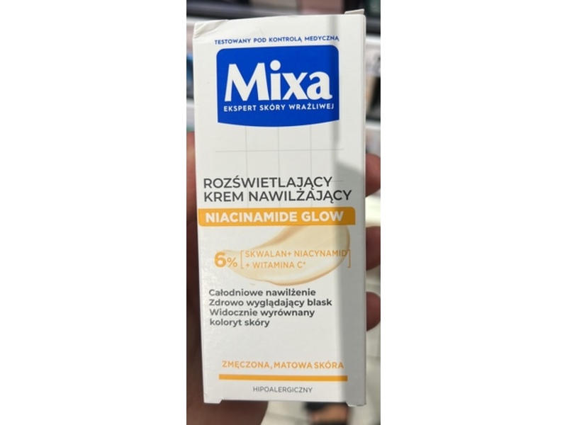 Mixa Niacinamide Glow Moisturizer Cream, 50 mL