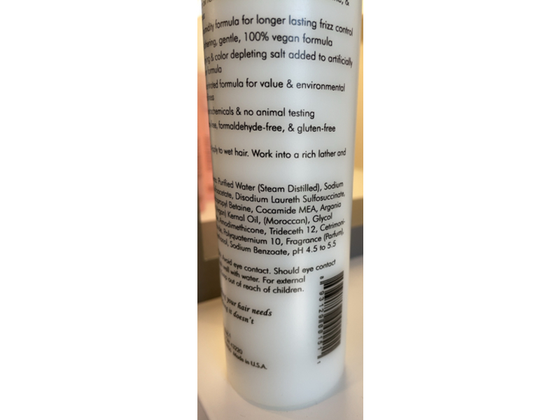 Yellow Strawberry Salon Anti - Frizz Shampoo, Argan, 10.1 oz/300 mL