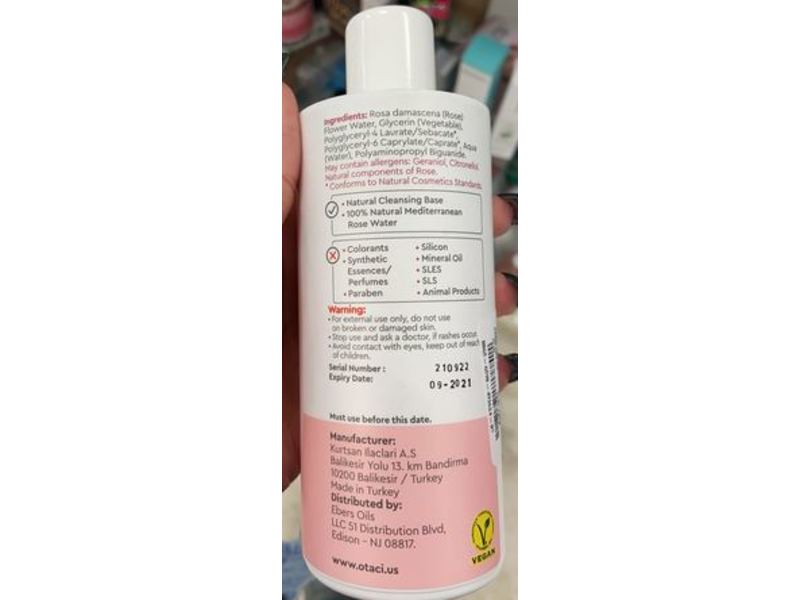 Otaci Rose Passion Micellar Cleansing Water, Cleanse Hydrate, 10.14 fl oz/ 300 mL
