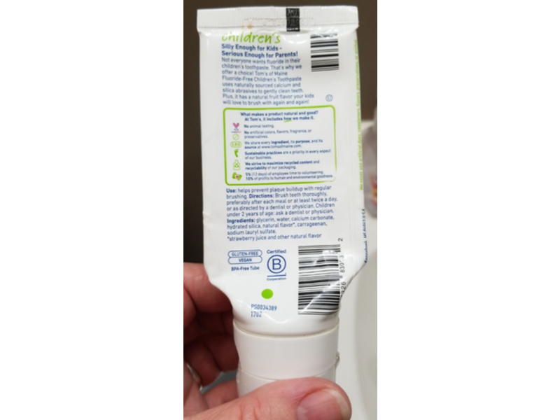 Tom's Of Maine Children's Toothpaste, Silly Strawberry, 4.2 oz/119 g