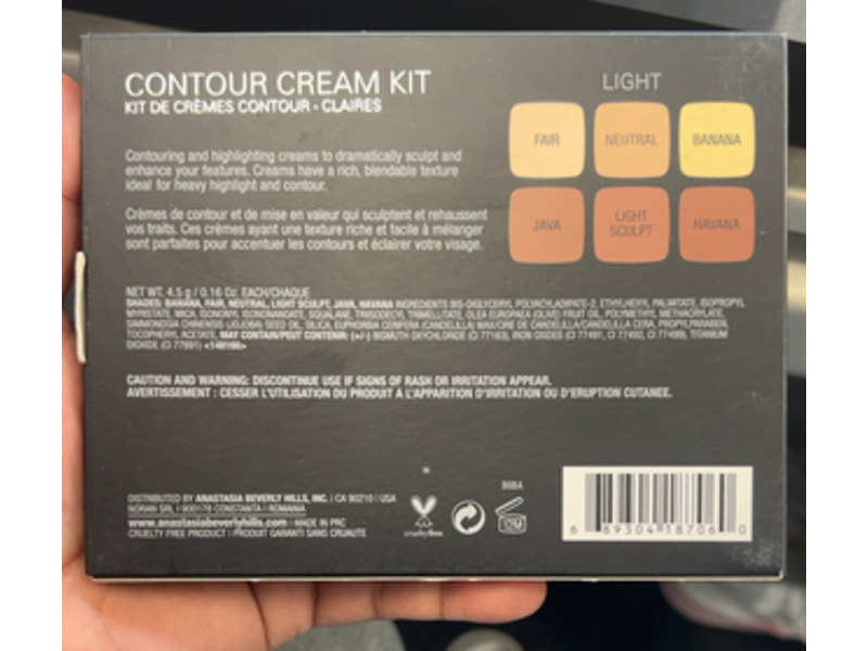 Anastasia Beverly Hills Contour Cream Kit, Light, 0.16 fl oz