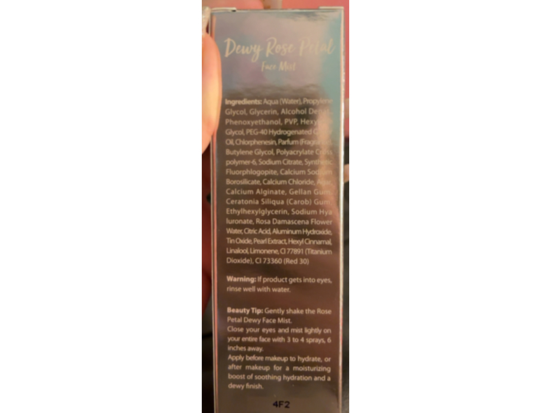 Girlactik Face Mist, Dewy Rose Petal, 3.3 fl oz/100 mL