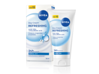 Nivea Refreshing Day Cream, Aloe Vera + Hyaluronic Acid, SPF 15, 50 mL - thumbnail 1