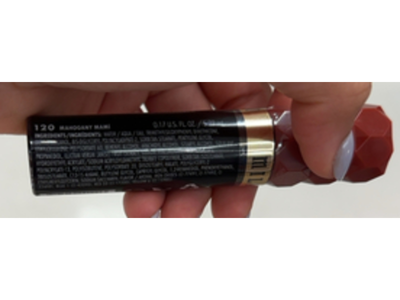 Milani Color Fetish Lip Stain, 120 Mahogany Mami, 0.17 fl oz/5.29 mL