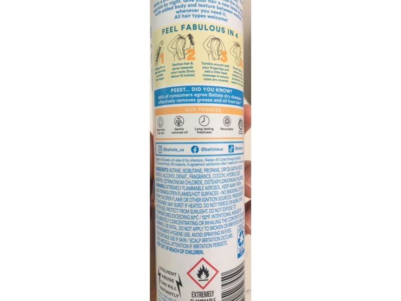 Batiste Dry Shampoo, Fresh, 4.23 oz/120 g