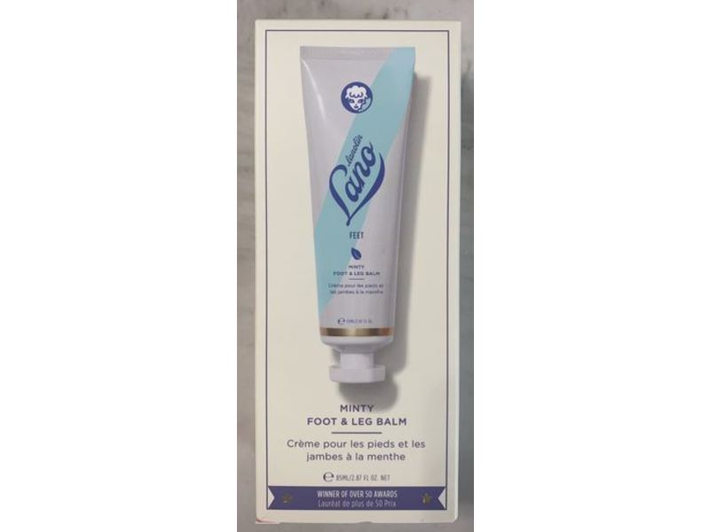 Lanolips Foot & Leg Balm, Minty, 2.87 fl oz/85 mL