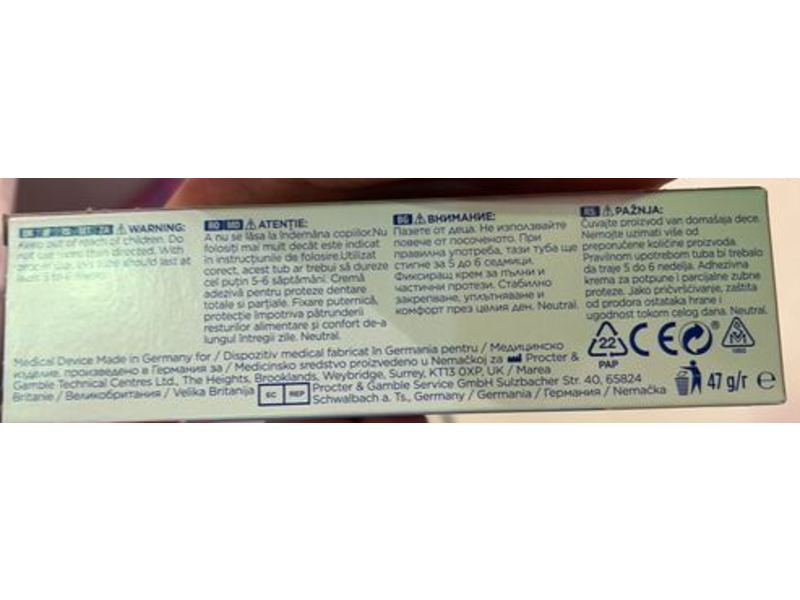 Fixodent Adhesive Cream, Neutral, 47 g