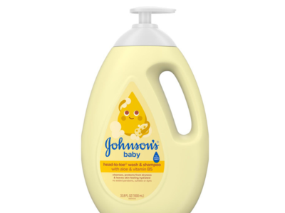 Johnson's Baby Head To Toe Wash & Shampoo, Aloe & Vitamin B5, 33.8 fl oz/1000 mL