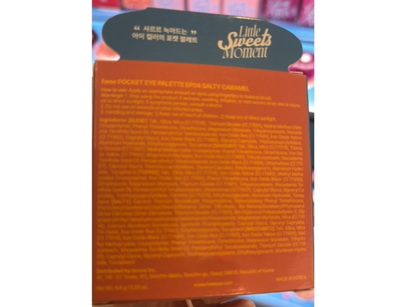 Fwee Pocket Eye Palette, Salty Caramel, 0.23 oz/6.6 g