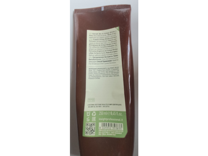 Insight Strong Styling Gel, Strong Hold, 8.45 fl oz/250 ml