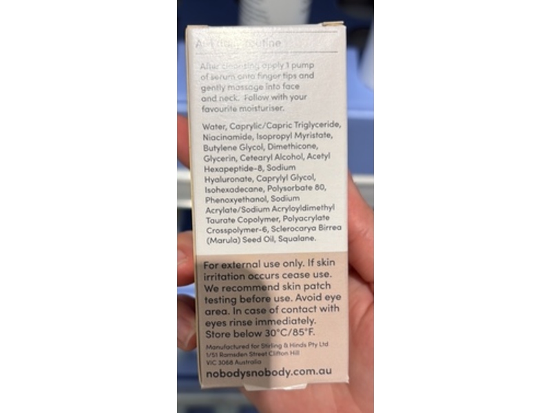 Nobody's Nobody AM Daily Routine Serum, Peptide + Niacinamide + Hyaluronic Acid, 1 fl oz/30 mL