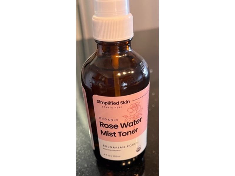 Simplified Skin Rose Water Mist Toner, Bulgarian Roses, 4 fl oz/120 mL