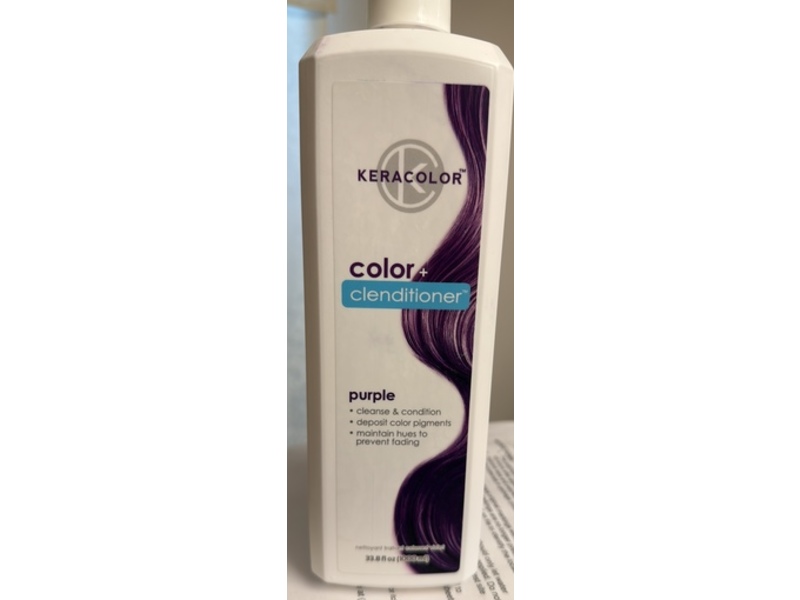 KeraColor Color + Clenditioner, Purple, 33.8 fl oz/1000 mL