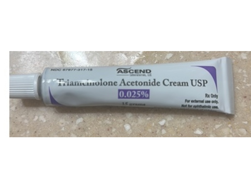 Triamcinolone Acetonide Cream 0.025%, 15 g, Ascend Laboratories (Rx)