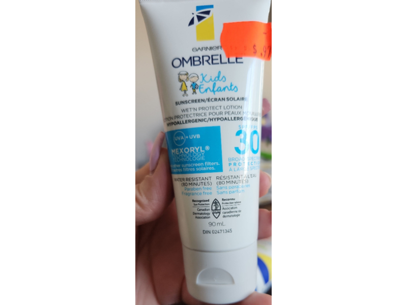 Garnier Ombrelle Kids Infants Sunscreen Lotion, SPF 30, 90 mL