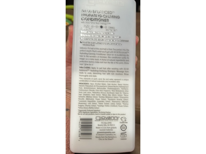 Giovanni 50:50 Balanced Hydrating Calming Conditioner, 24 fl oz/710 mL