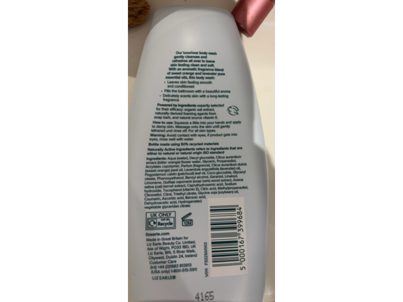 Liz Earle Botanical Body Wash, Orange Flower, 6.7 fl oz/200 mL