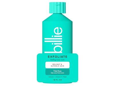 Bielle Exfoliate Sea Salt + Glycolic Acid Buffing Body Wash, Salty Ocean Floral Scent, 18 fl oz