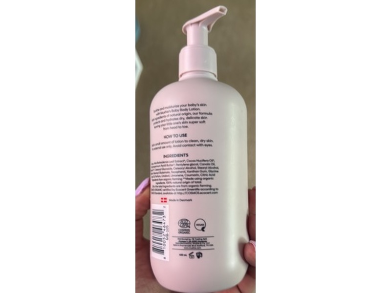 Mushie Baby Body Lotion, Lavender, 13.53 fl oz/400 mL