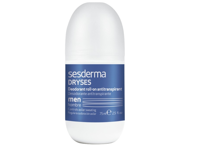 Sesderma Dryses Deodorant Roll-On Antiperspirant, Men, 2.5 fl oz/75 mL