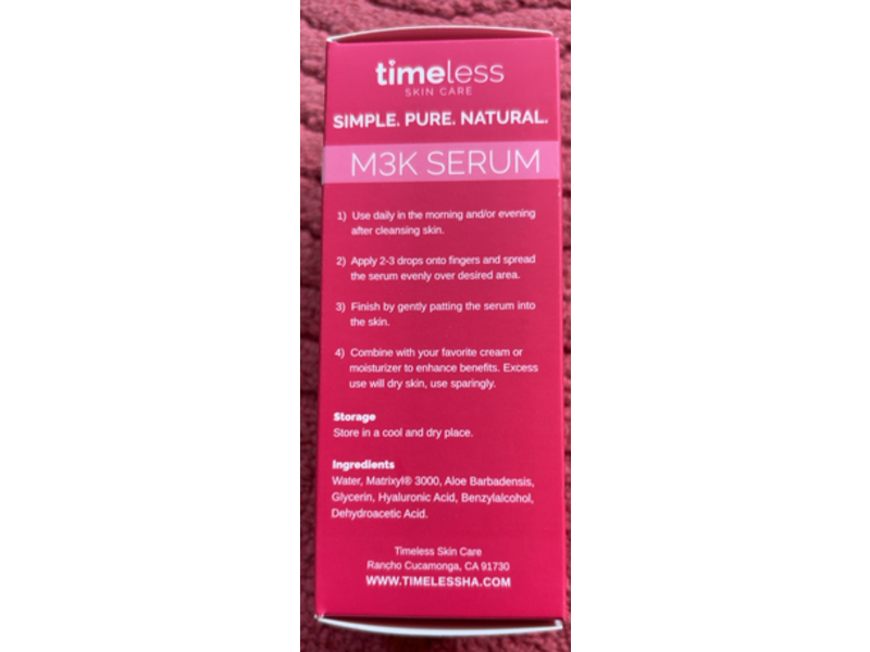 Timeless Matrixyl 3000 Serum, Hyaluronic Acid, 1 fl oz/30 mL