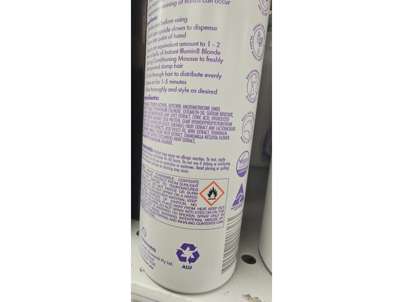 De Lorenzo Illumin8 Blonde Toning Conditioning Mousse, 8.81oz/250 g