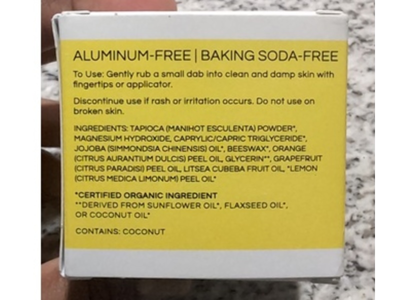 Little Seed Farm Deodorant Cream, Grapefruit Lemon, 2.4 oz/68 g