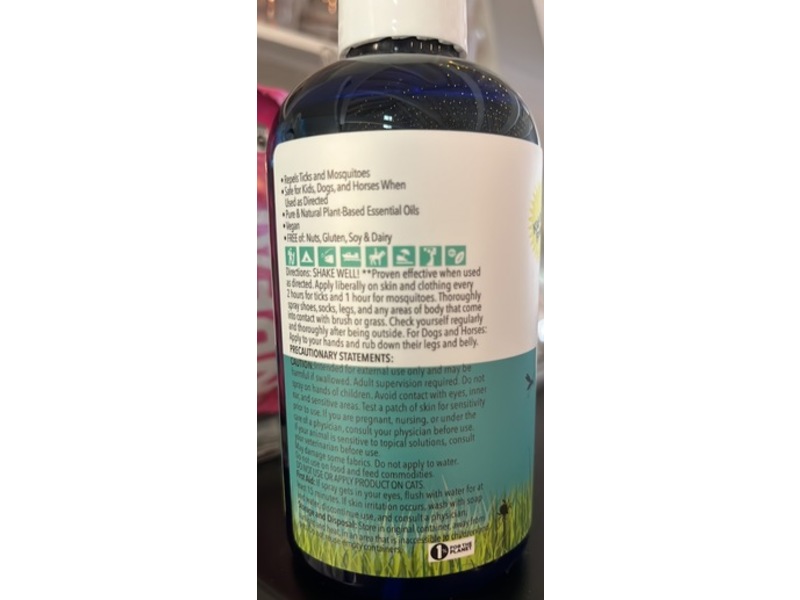 3Moms Organics Tick Wise Insect Repellent Spray, Lemon & Vanilla Scent, 8 fl oz/237 mL
