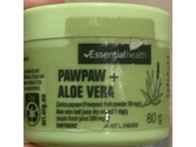 Essential Health Ointment, Pawpaw + Aloe Vera, 80 g