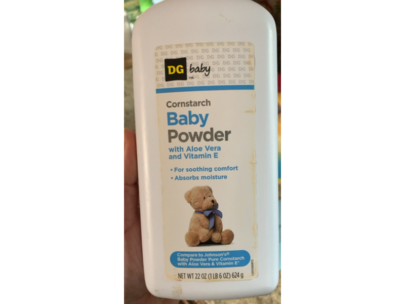 Dollar General Cornstarch Baby Powder, Aloe Vera & Vitamin E, 22 oz/624 g