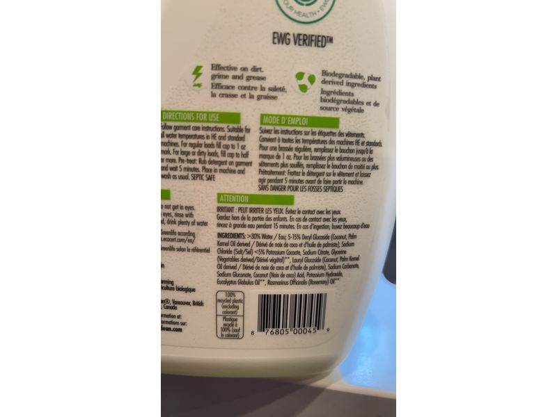 Aspen Clean Laundry Detergent, Eucalyptus & Rosemery, 64 fl oz/1.9 L