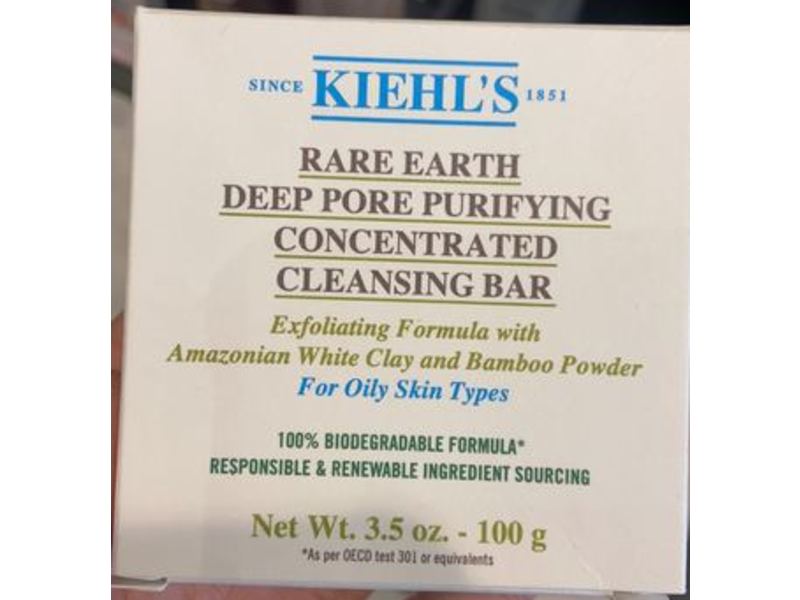 Kiehl's Rare Earth Deep Pore Purifying Concentrated Cleansing Bar, 3.5 oz/100 g
