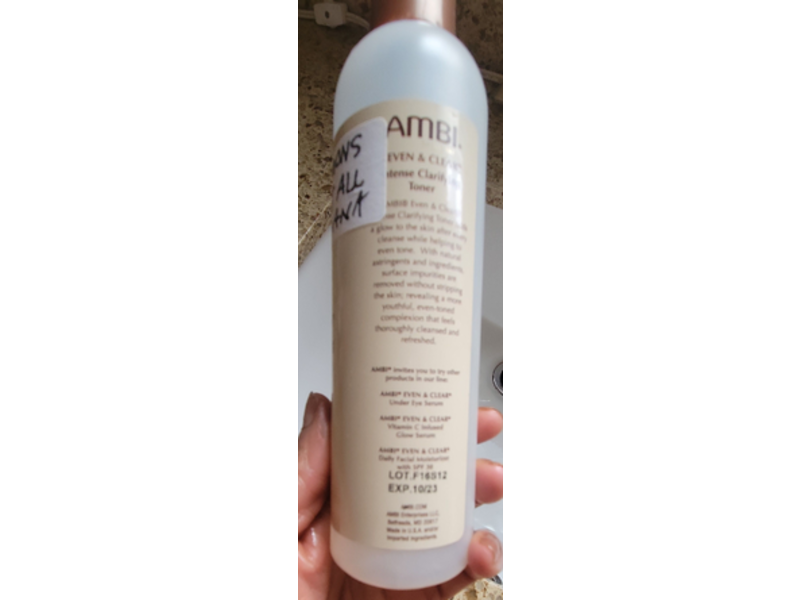Ambi Even & Clear Intense Clarifying Toner, 8 fl oz/237 mL
