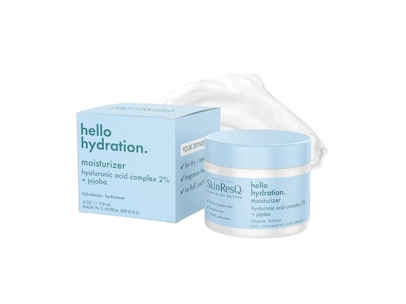 Skin ResQ By Petal Fresh Hello Hydration Moisturizer, Hyaluronic Acid Complex And Jojoba Oil, 4 oz/118 mL