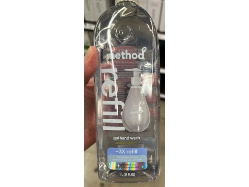 Method Gel Hand Wash Refill , Sweet Water, 34 fl oz/1 L