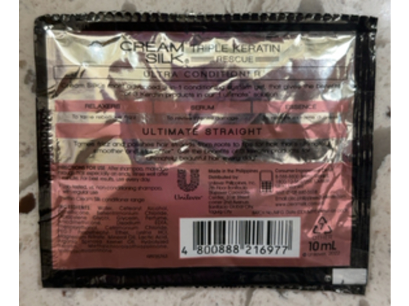 Cream Silk Triple Keratin Rescue Ultra Conditioner, 10 mL