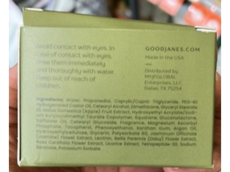 GoodJanes H2O My God Water Cream Moisturizer, 1.7 fl oz/50 mL