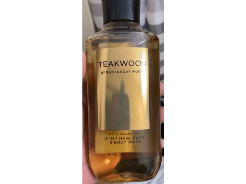 Bath & Body Works Men's 3-In-1 Hair, Face & Body Wash, Teakwood, 10 fl oz/295 mL